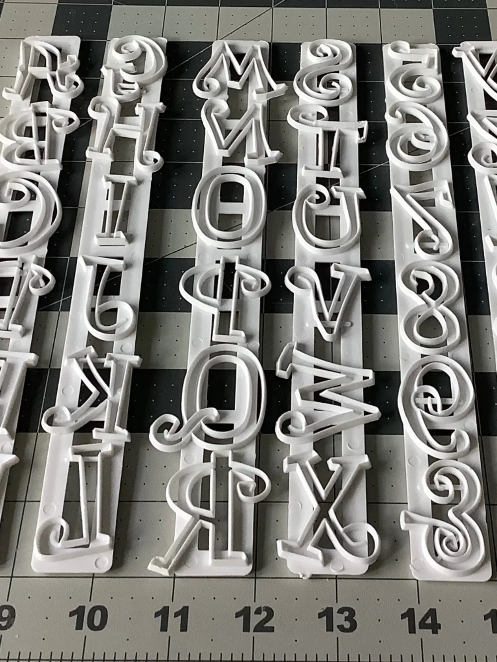 Fondant Alphabet & Number Cutter Set – Script Letters & Numbers – Cake Decoratin